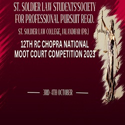 12th R.C. CHOPRA MEMORIAL NATIONAL MOOT COURT COMPETITION, 2023 on Oct 3-4, 2023