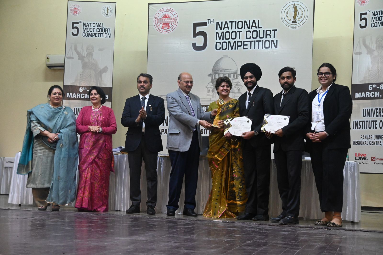 Best Memorial Award  in Punjab University National Moot Court Competition at Ludhiana 6-7 March 2025