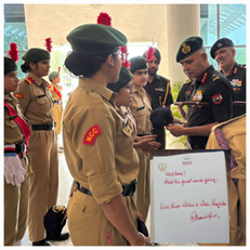 SUO Divyanshu Got appreciation from GOC Lt. Gen Ajay Chandpuri, AVSM, VSM at Jalandhar Cantt.  On 8th July, 2025.